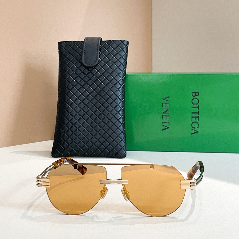Bottega Veneta Gold Sunglasses